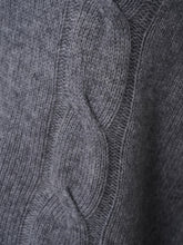 Grau melierter Strickpullover aus Wolle und Lyocell von S.Marlon – Ansicht 2