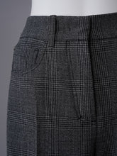 Graue Glencheck-Hose mit weitem Bein von Dorothee Schumacher – Ansicht 2