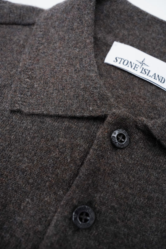 Braunes Strickpolo von Stone Island – Ansicht 4