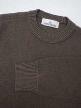 Schlammfarbener Rundhals-Strickpullover von Stone Island – Ansicht 2