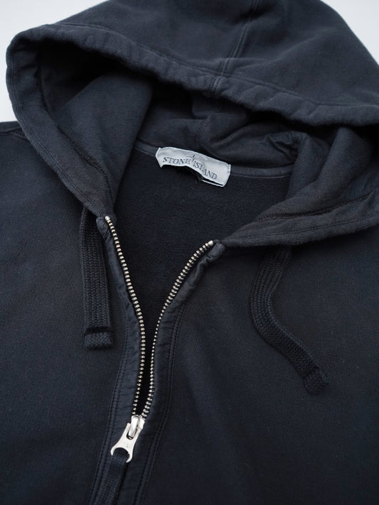 Schwarze Sweatjacke mit Kapuze von Stone Island – Ansicht 3