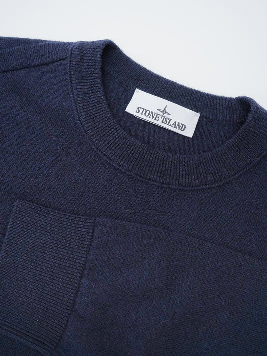 Marineblauer Strickpullover von Stone Island – Ansicht 4