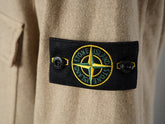 Sandfarbene Flanelljacke aus Schurwolle von Stone Island – Ansicht 2