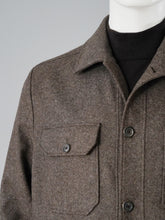 Braun meliertes Overshirt aus Wollflanell mit Kaschmir von Corneliani – Ansicht 2