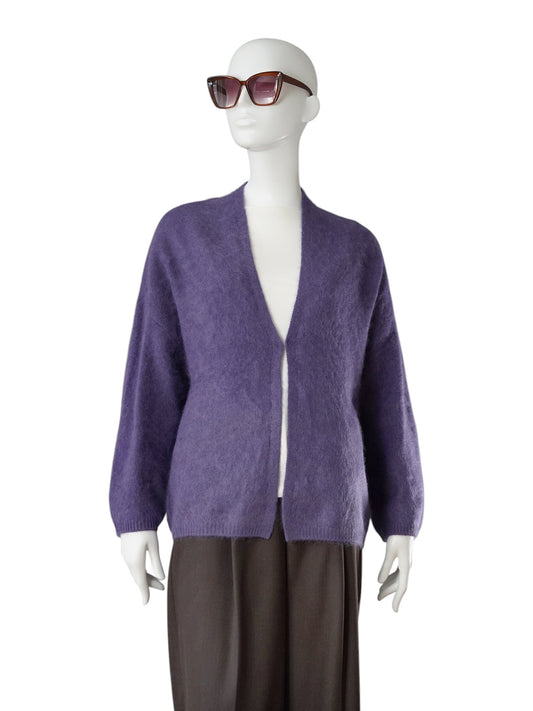 Lila Cardigan aus Wolle und Kaschmir von S.Marlon – Ansicht 4