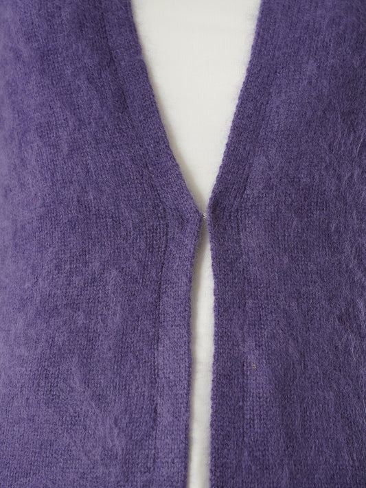 Lila Cardigan aus Wolle und Kaschmir von S.Marlon – Ansicht 5