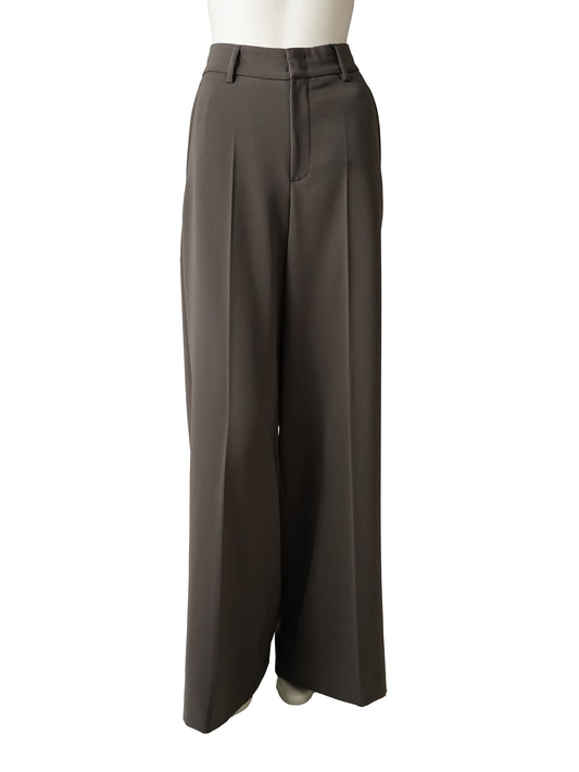 Taupegraue Hose „Ivon“ mit weitem Bein von Rossi – Ansicht 3