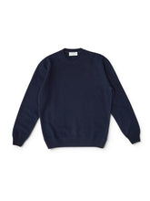 Dunkelblauer Kaschmir-Pullover mit Rundhals von Gran Sasso – Ansicht 2