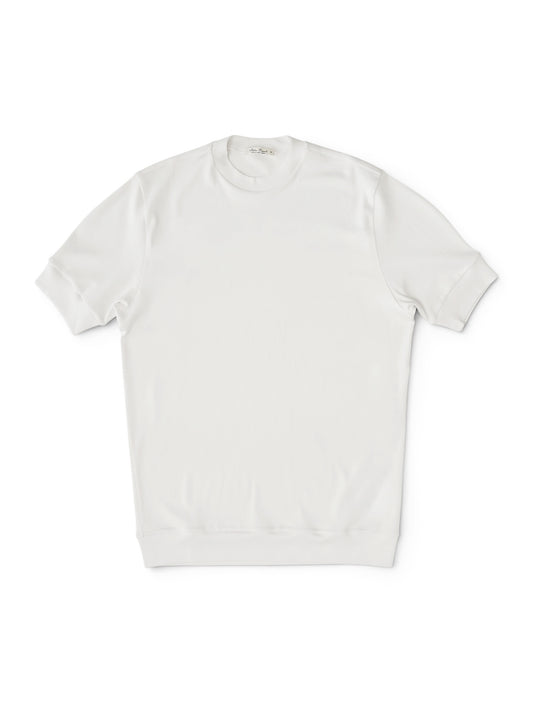 Weißes T-Shirt aus feiner Rippe von Stefan Brandt
