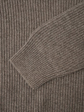 Hellbrauner Rippstrick-Pullover aus Kaschmir von Gran Sasso – Ansicht 2