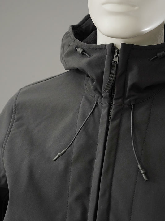 Schwarze Softshell-Jacke mit Kapuze von Stone Island – Ansicht 4