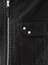 Schwarze Jeansjacke mit Zweiwege-Reißverschluss von Stone Island – Ansicht 2