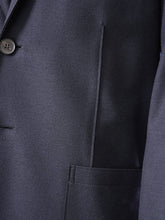 Dunkelblaues Sakko aus Wolljersey von Harris Wharf London – Ansicht 2