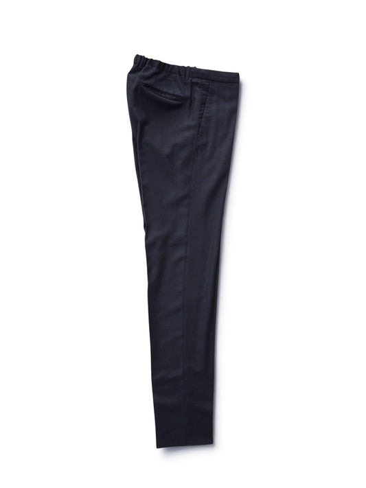 Dunkelblaue Hose mit Gummi- und Kordelzug von Slowear