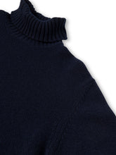 Dunkelblauer Kaschmir-Rollkragenpullover von Lunaria – Ansicht 2
