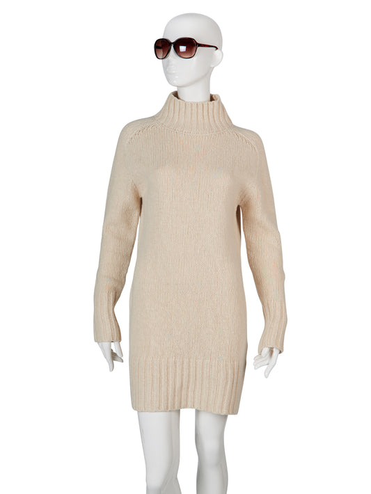 Sandfarbenes Kleid aus Wolle und Kaschmir von Iris von Arnim