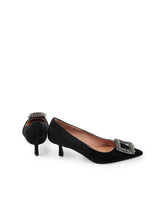 Schwarzer Pumps mit Schmuck-Spange von Bibi Lou – Ansicht 2