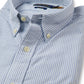 Blau/Weiß gestreiftes Oxford-Hemd mit Button-Down