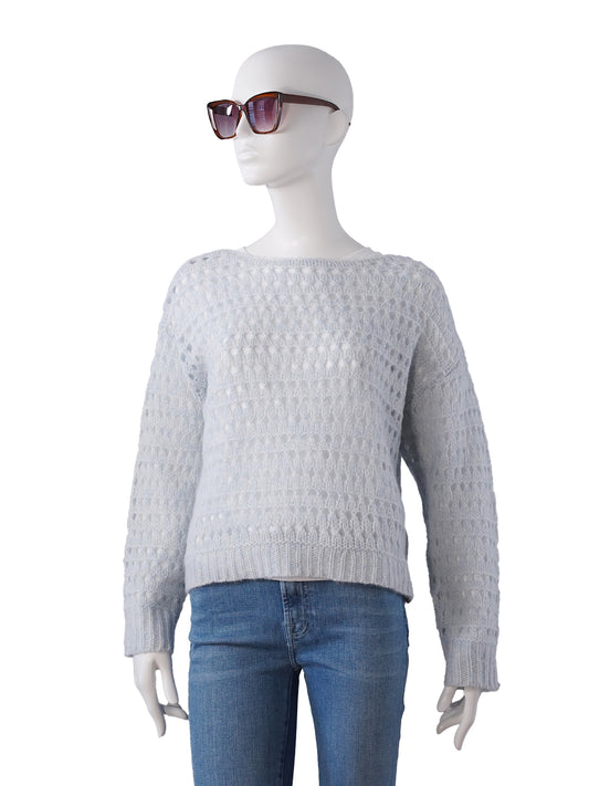 Hellblauer Pullover aus Kaschmir und Seide von Henry Christ