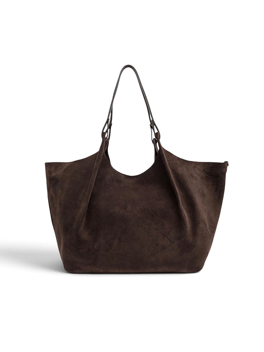 Mokkafarbene Velour-Tasche von Gianni Chiarini – Ansicht 4