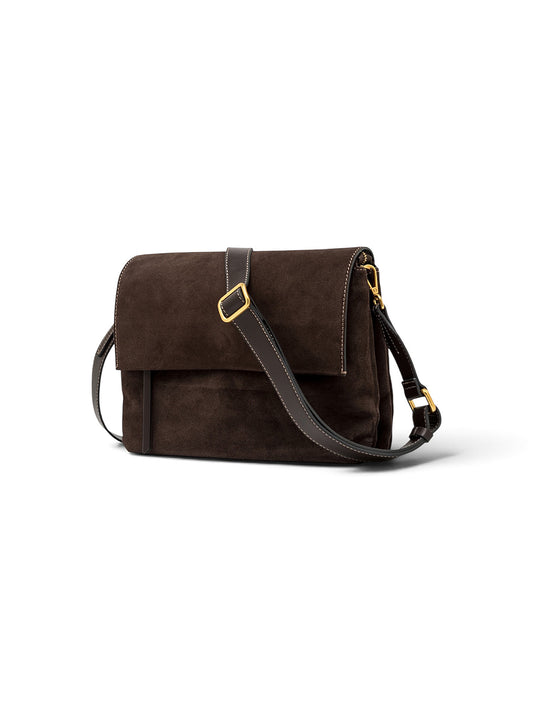 Dunkelbraune Velour-Tasche von Gianni Chiarini – Ansicht 4