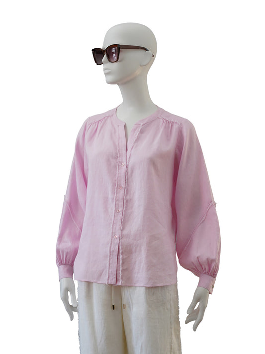 Rosafarbene Leinen-Bluse von IVI