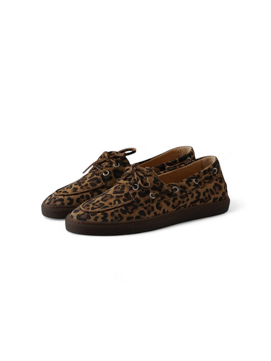 Velours-Loafer im Leo-Print von Copenhagen Studios