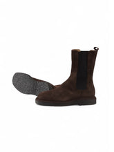 Dunkelbraune Velours-Stiefelette von Pomme d’Or – Ansicht 2