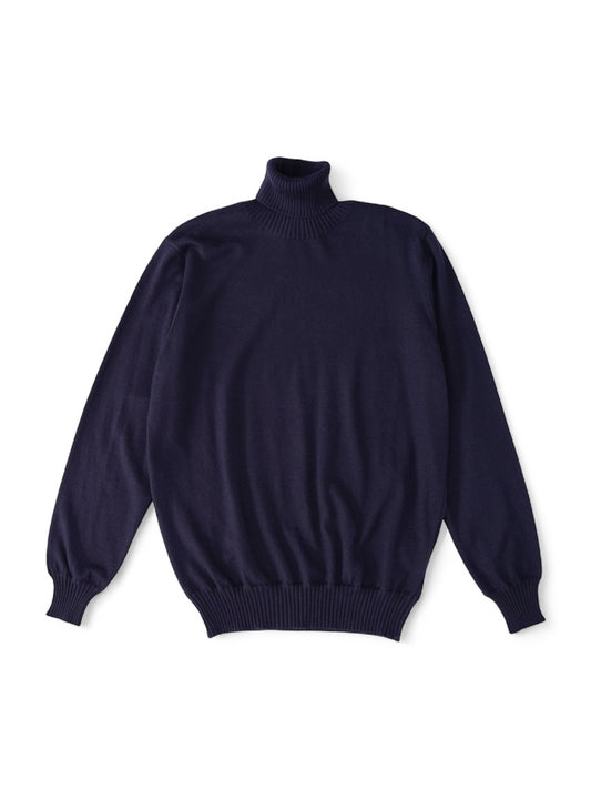 Dunkelblauer Kaschmir-Rollkragenpullover „Duvet“ von Fioroni
