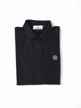 Dunkelblaues Stretch-Poloshirt