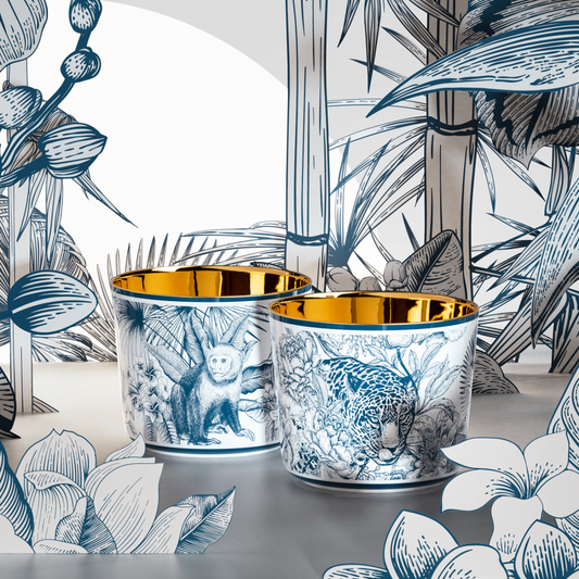 Champagnerbecher Paraíso Blue-Leopard von Sieger by Fürstenberg – Ansicht 2