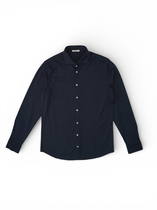 Dunkelblaues Jersey-Hemd von Stefan Brandt