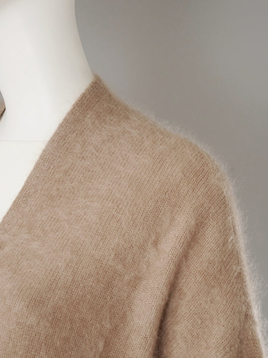 Beigefarbener Cardigan aus Wolle und Kaschmir von S.Marlon – Ansicht 2