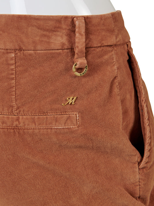 Cognacfarbene Samthose von Mason's – Ansicht 2