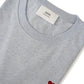 Hellblaues T-Shirt mit kleinem roten " Ami de Coeur " Logo