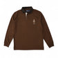 Dark brown rugby shirt with corduroy collar "Polo Bear"