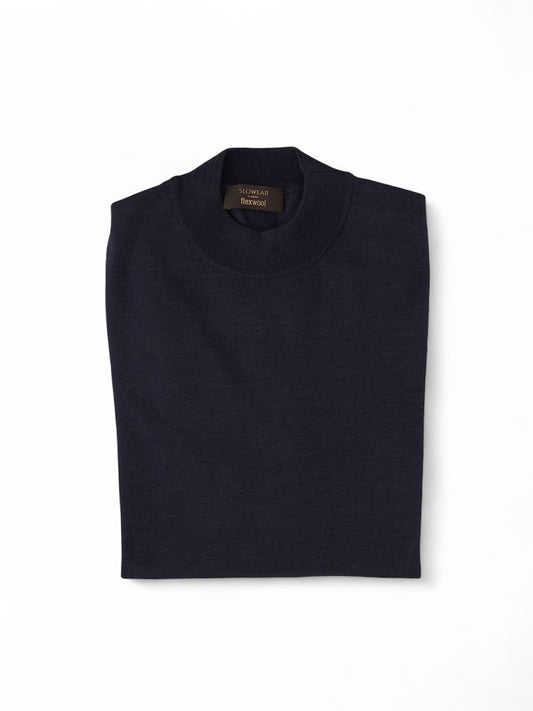 Dunkelblauer Turtleneck „Flexwool“ von Slowear