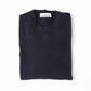 Dunkelblauer Stretch-Roundneck