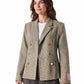 Karierter zweireihiger Blazer mit ungleichen Zierknöpfen von Essentiel Antwerp