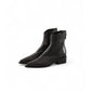 Schwarze Softleder Stiefelette mit Absatz
