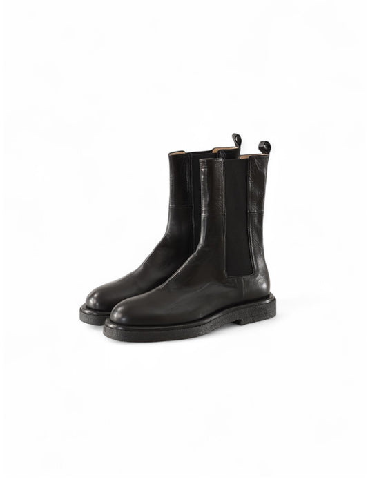 Schwarze Softleder-Stiefelette von Pomme d’Or