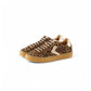 Leo-print sneakers with gold details