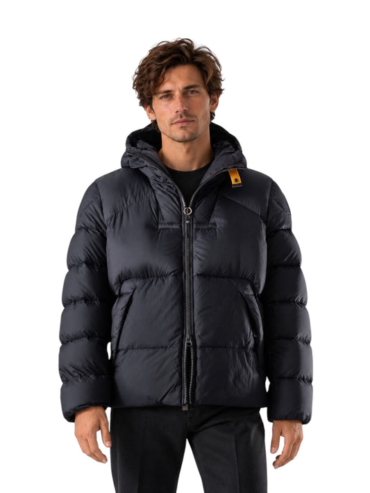 Marineblaue Daunenjacke mit Kapuze von Parajumpers