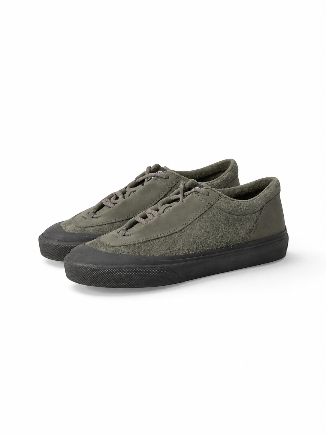 Olivgrüner Sneaker von Stone Island aus Nubuk- und Veloursleder
