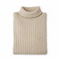 Cremefarbener Rippstrick-Rollkragenpullover von Glenugie