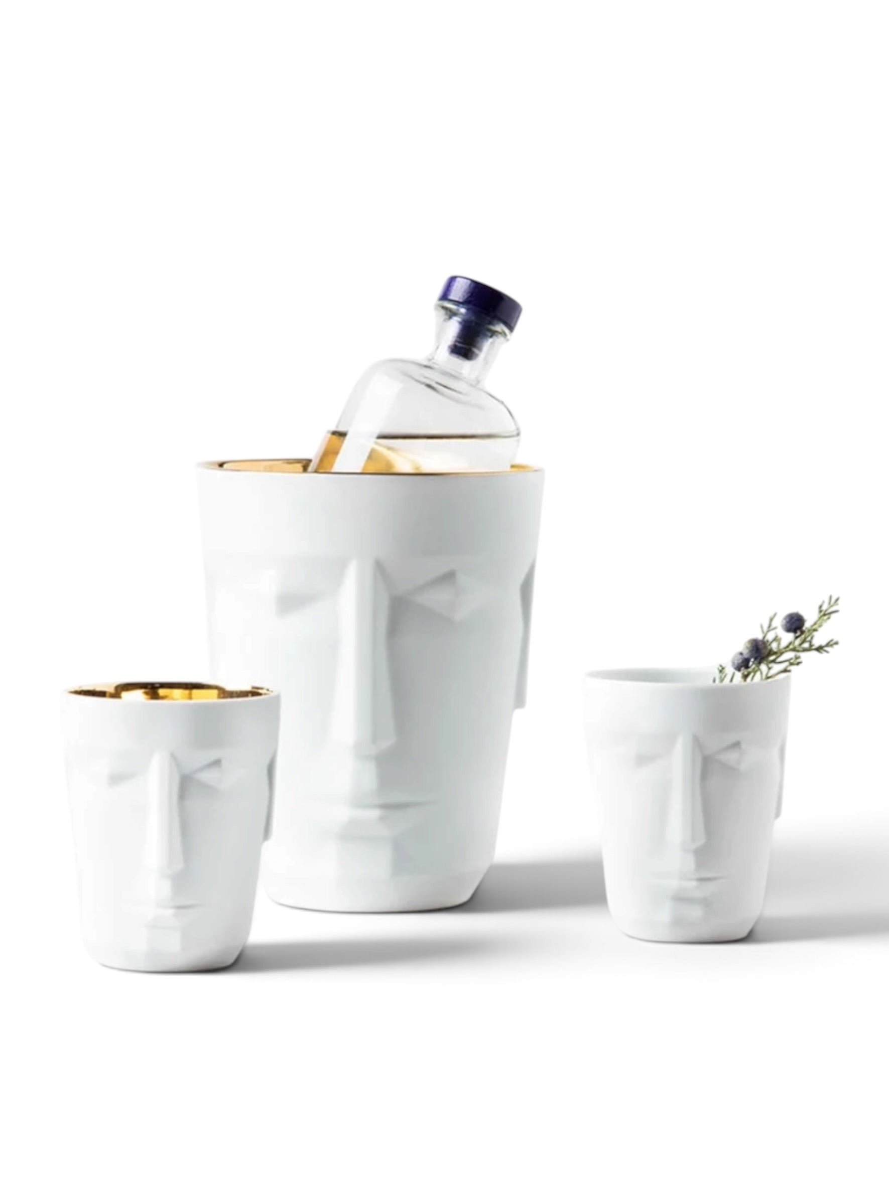 Becher Prometheus Satin White/Gold von Sieger by Fürstenberg – Ansicht 2