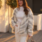 Ecrufarbene Alpaka-Strickjacke mit Zebra-Muster von 10days – Ansicht 2