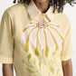 Gelbe Bluse mit Flower-Print