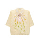 Gelbe Bluse mit Flower-Print