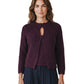 Bordeauxfarbene Cashmere-Strickjacke von S.Marlon